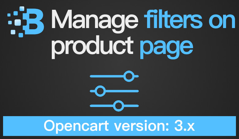 Manage filters in product page